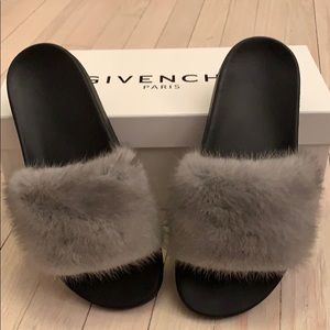 Givenchy Grey Mink Sandals